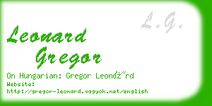leonard gregor business card